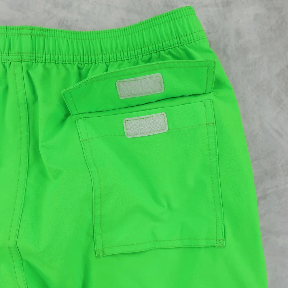 Psycho Bunny Swim Trunks Mens Small S Neon Green Piping Board Shorts Lined 5